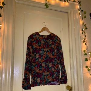 Vintage Long Sleeve Floral Top